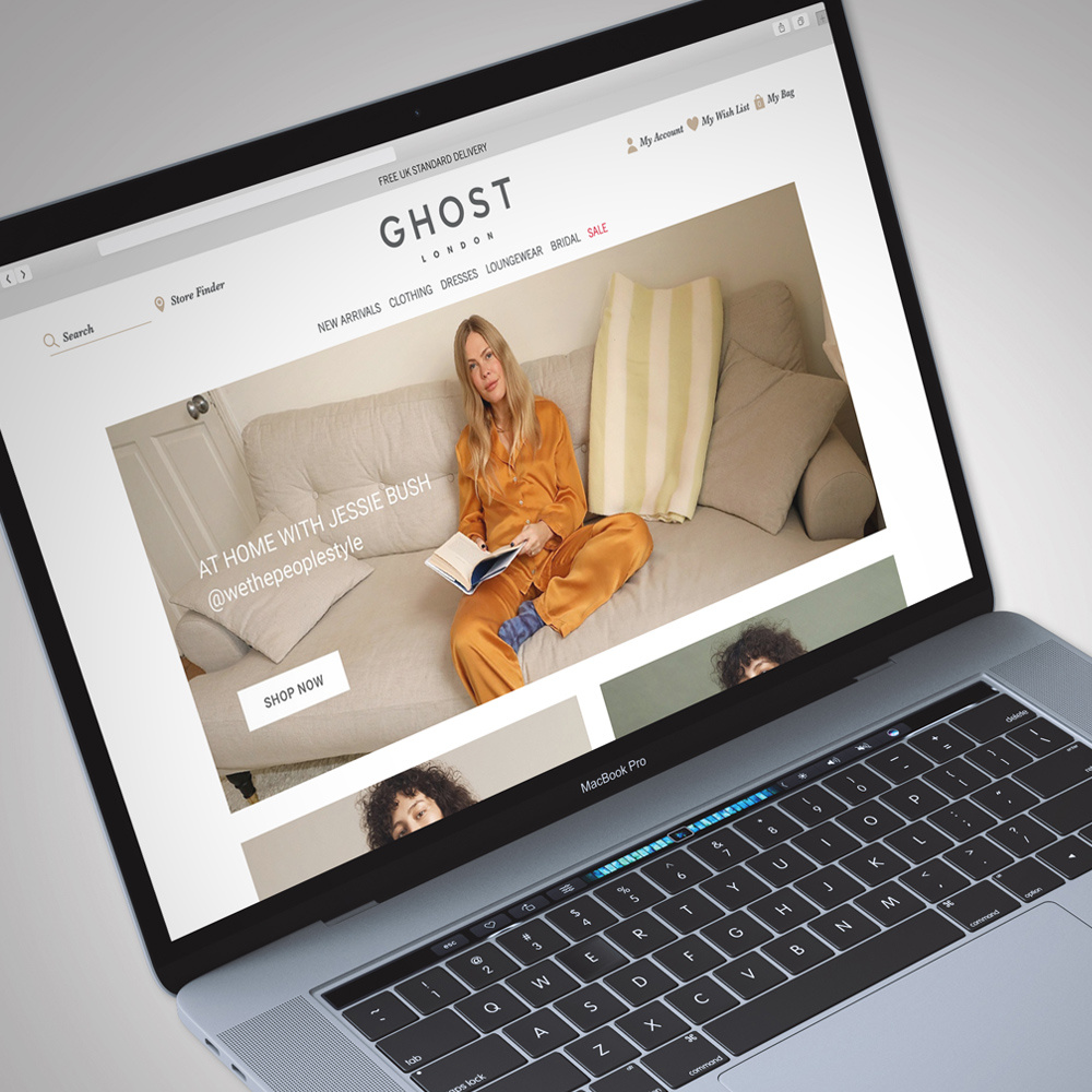 Ghost website home page