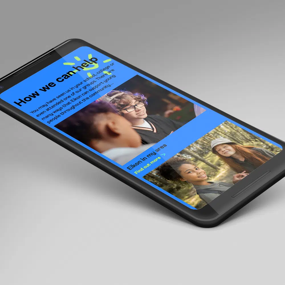Eikon website on a mobile